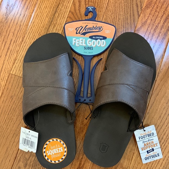 Wembley Other - Wembley XL Men’s Brown Slides NWT